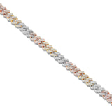 Three Tone Diamond Cuban Chain - Shyne Jewelers 165-00382 Shyne Jewelers