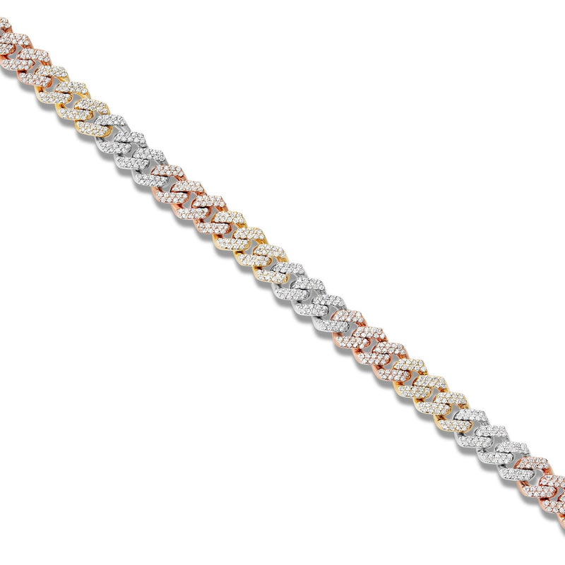 Three Tone Diamond Cuban Chain - Shyne Jewelers 165-00382 Shyne Jewelers