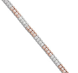 Two Tone Baguette Diamond Chain - Shyne Jewelers Rose & White Gold Shyne Jewelers