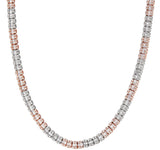 Two Tone Baguette Diamond Chain - Shyne Jewelers Rose & White Gold Shyne Jewelers