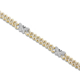 Two tone Diamond Cuban Bracelet with Butterflies - Shyne Jewelers 170-00292 Yellow & White Gold Shyne Jewelers