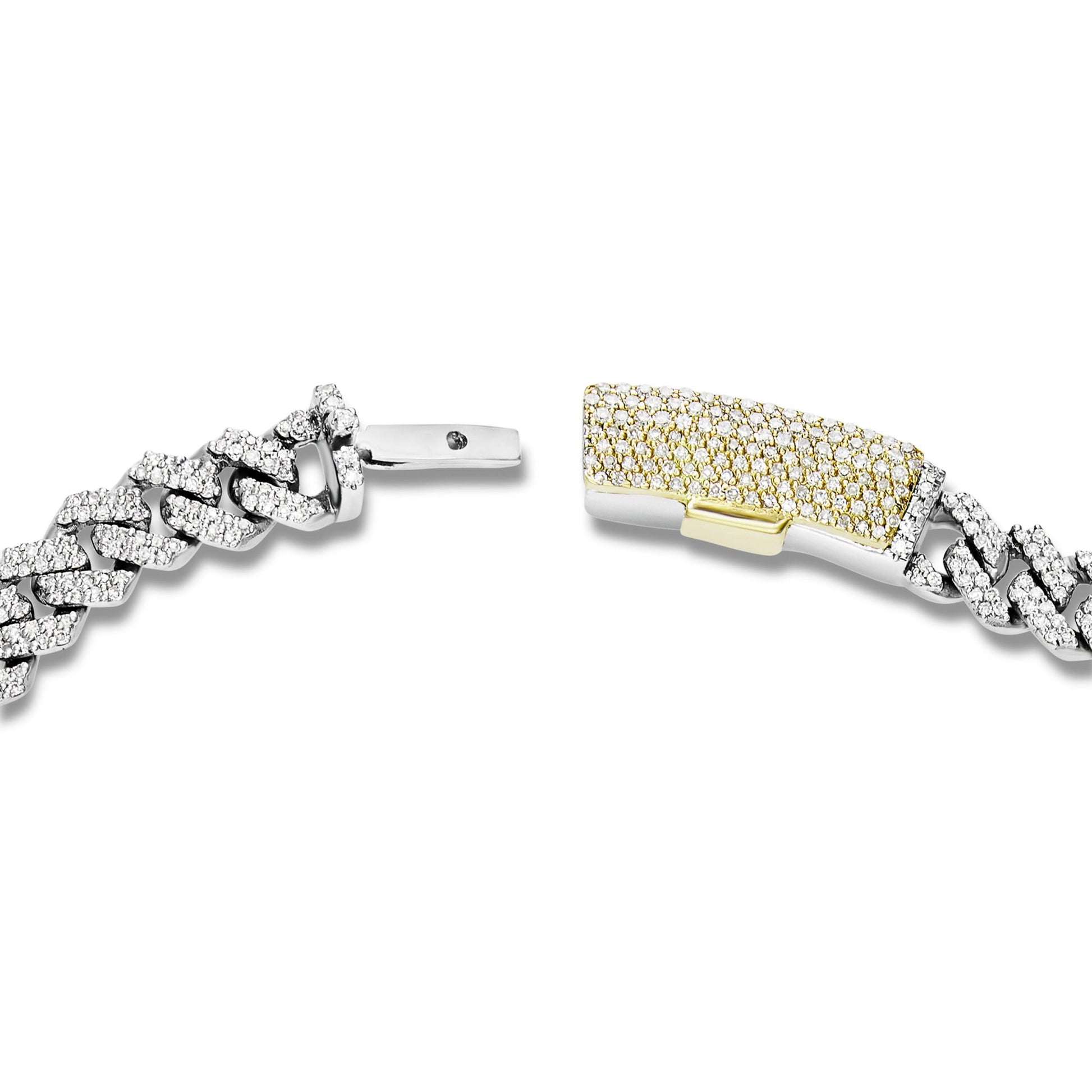 Two tone Diamond Cuban Chain with Butterflies - Shyne Jewelers 165-00378 Yellow & White Gold Shyne Jewelers