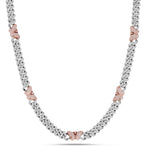 Two tone Diamond Cuban Chain with Butterflies - Shyne Jewelers 165-00378 Rose & White Gold Shyne Jewelers