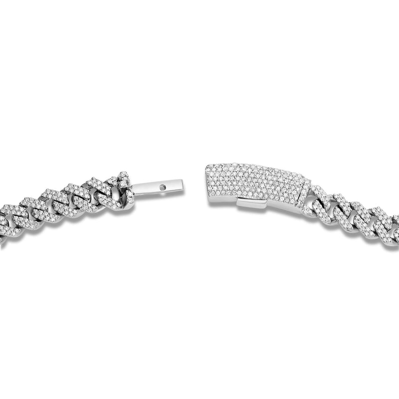 Two tone Diamond Cuban Chain with Hearts - Shyne Jewelers 165-00380 White Gold Shyne Jewelers