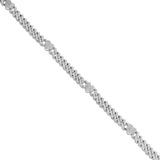 Two tone Diamond Cuban Chain with Hearts - Shyne Jewelers 165-00380 White Gold Shyne Jewelers