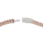 Two tone Diamond Cuban Chain with Hearts - Shyne Jewelers 165-00380 Rose Gold Shyne Jewelers