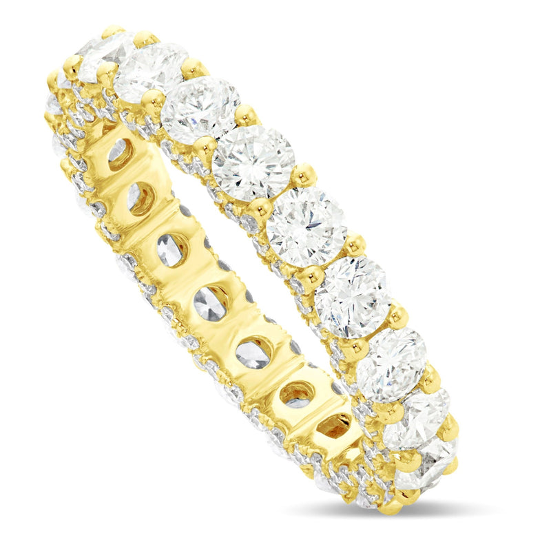 U Prong Diamond Eternity Band - Shyne Jewelers Yellow Gold 4 Shyne Jewelers