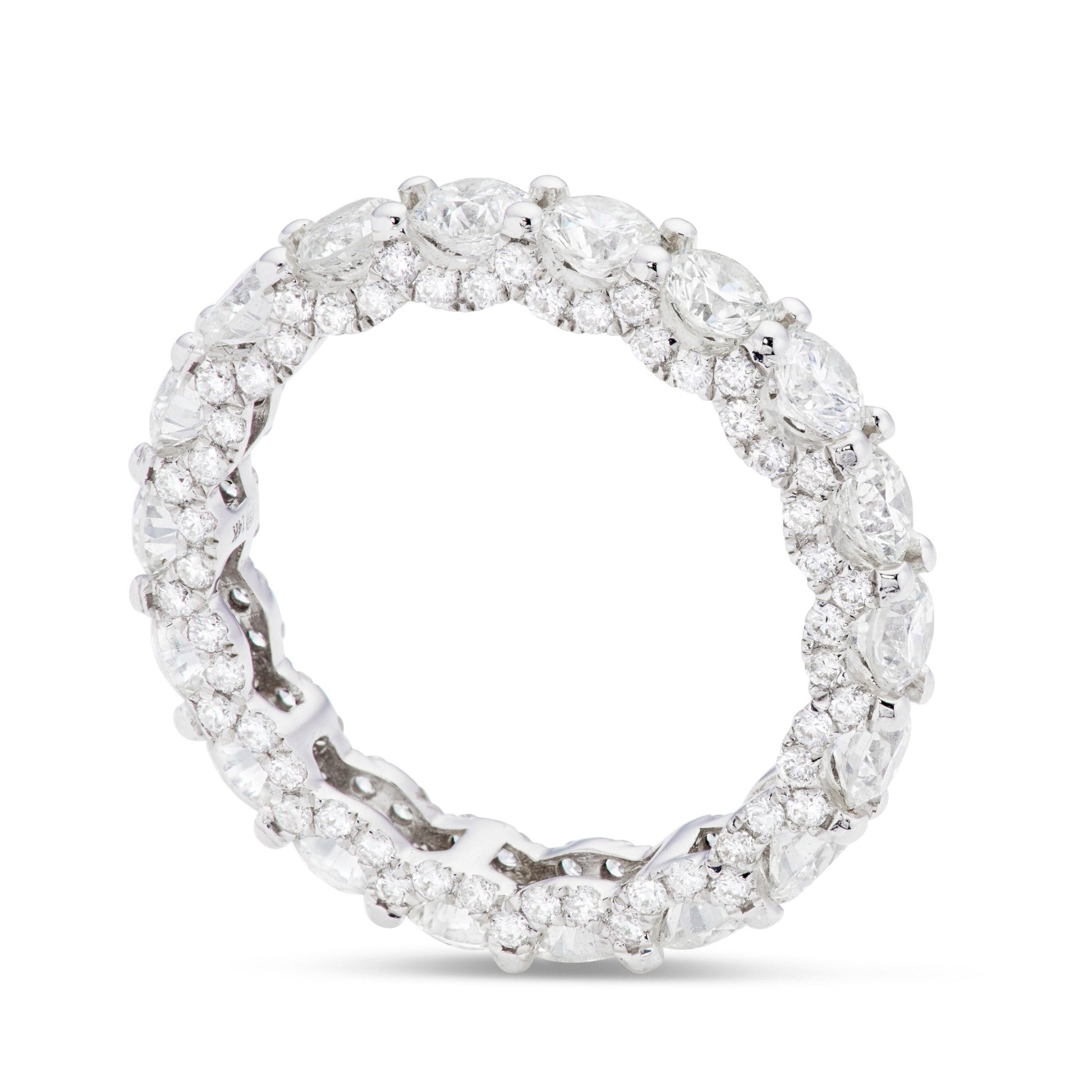 U Prong Diamond Eternity Band - Shyne Jewelers White Gold 4 Shyne Jewelers