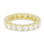 U Prong Diamond Eternity Band - Shyne Jewelers Yellow Gold 4 Shyne Jewelers