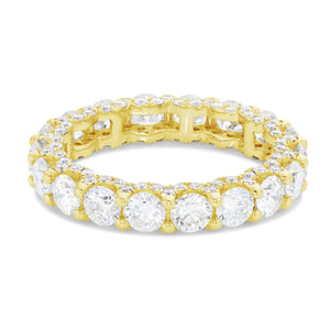 U Prong Diamond Eternity Band - Shyne Jewelers Yellow Gold 4 Shyne Jewelers