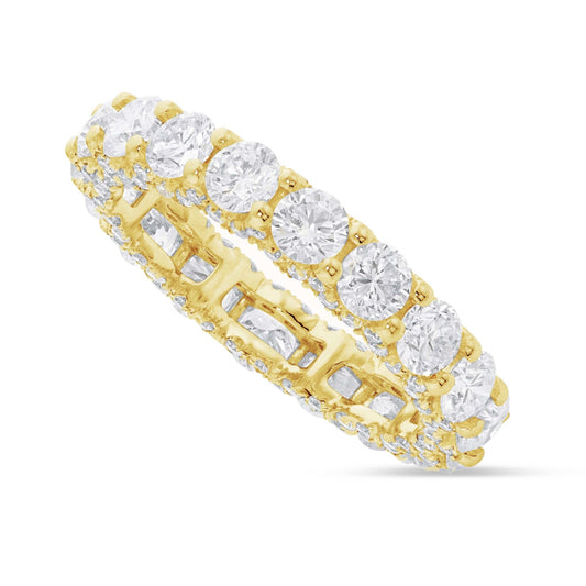 U Prong Diamond Eternity Band - Shyne Jewelers Yellow Gold 4 Shyne Jewelers