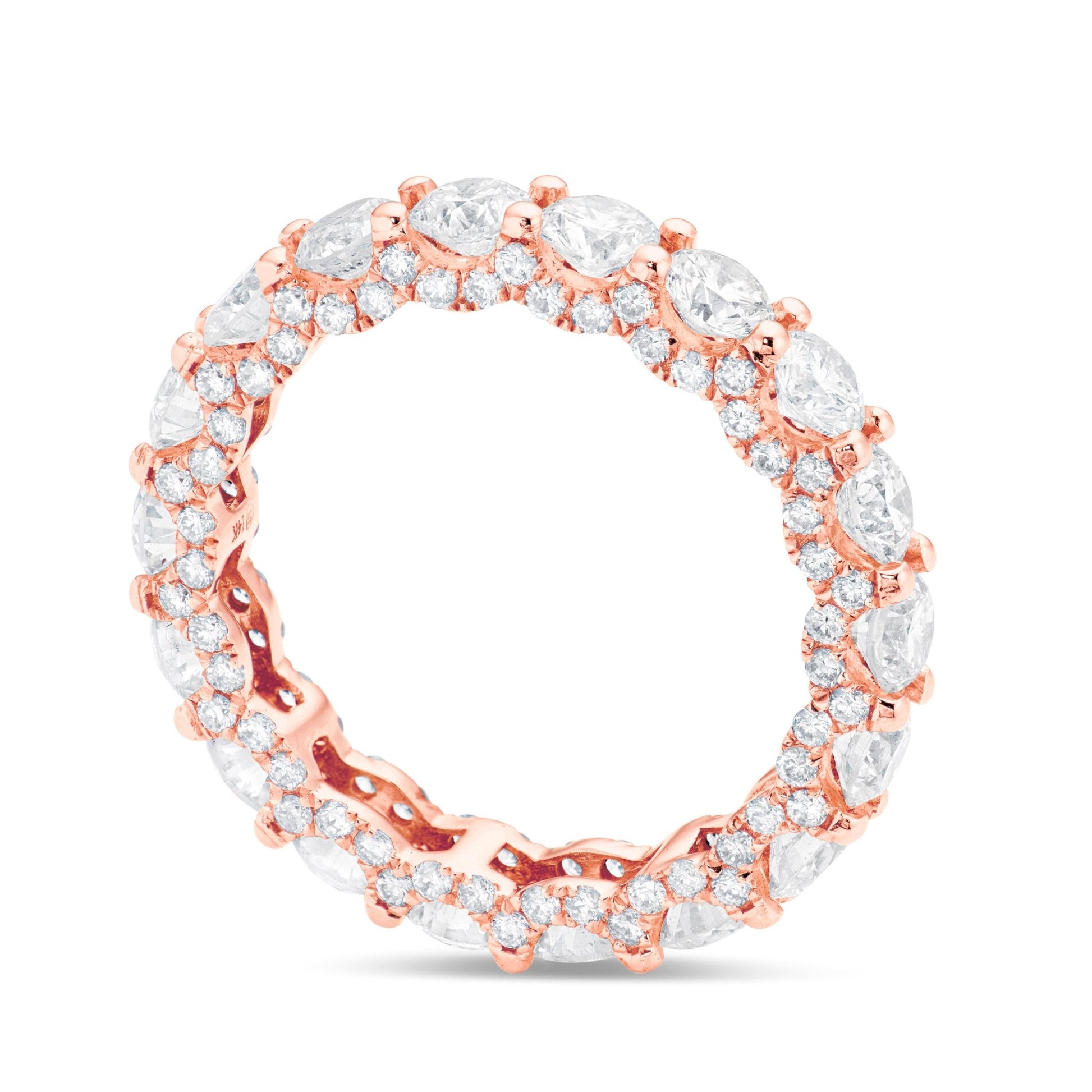 U Prong Diamond Eternity Band - Shyne Jewelers Rose Gold 4 Shyne Jewelers