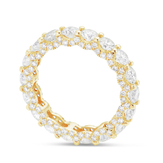 U Prong Diamond Eternity Band - Shyne Jewelers Yellow Gold 4 Shyne Jewelers