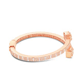 Unisex Baguette Diamond Bangle - Shyne Jewelers Rose Gold Shyne Jewelers