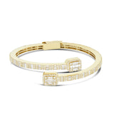 Unisex Baguette Diamond Bangle - Shyne Jewelers Yellow Gold Shyne Jewelers