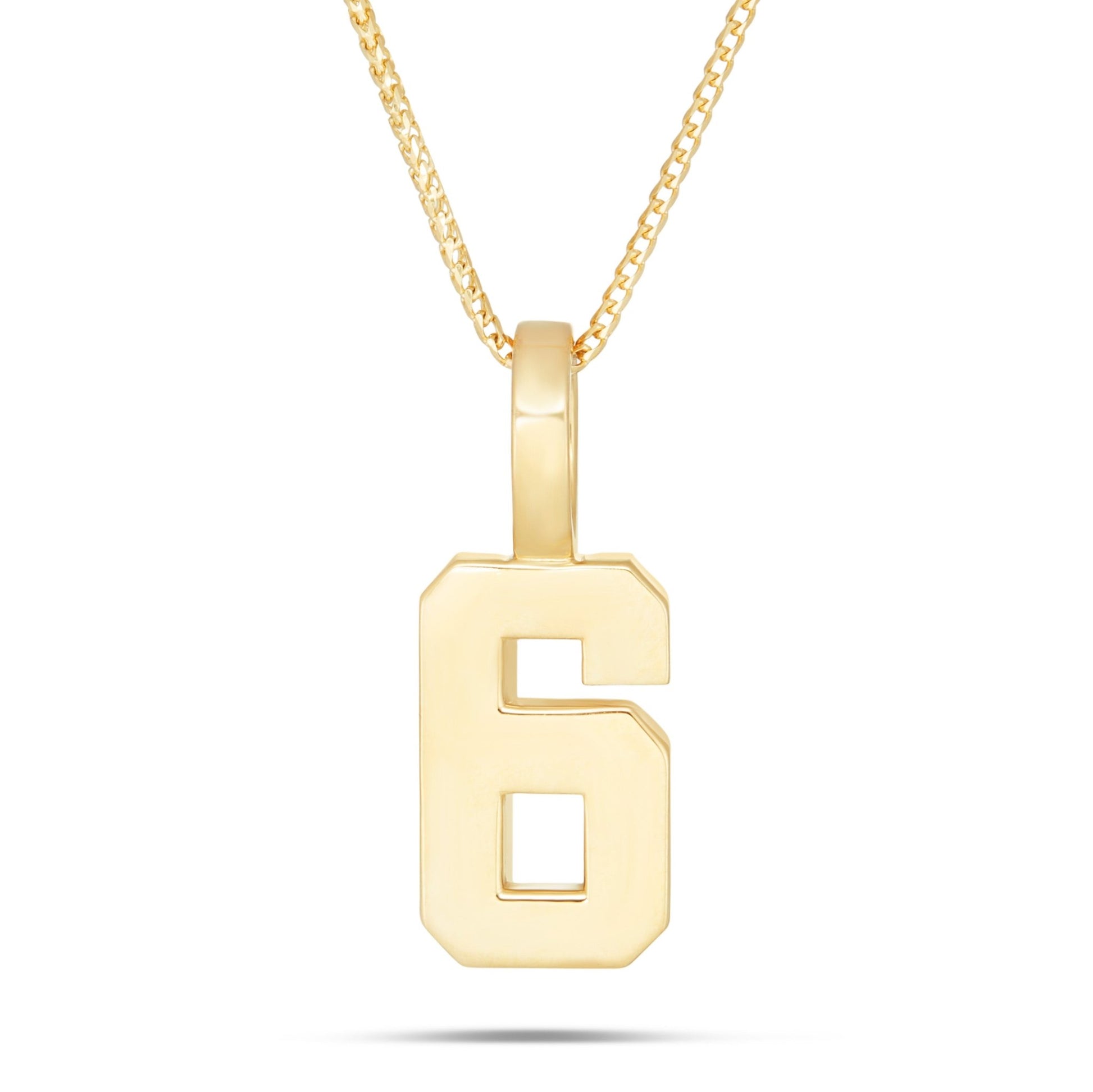 Varsity Number Pendant, Large - Shyne Jewelers Yellow Gold 0 Shyne Jewelers