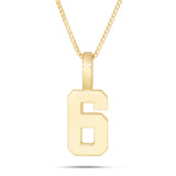 Varsity Number Pendant, Large - Shyne Jewelers Yellow Gold 0 Shyne Jewelers