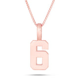 Varsity Number Pendant, Large - Shyne Jewelers Yellow Gold 0 Shyne Jewelers