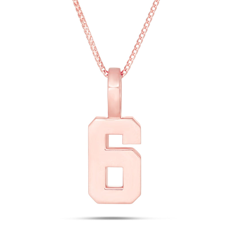 Varsity Number Pendant, Large - Shyne Jewelers Yellow Gold 0 Shyne Jewelers