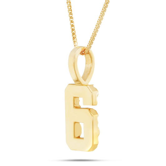 Varsity Number Pendant, Large - Shyne Jewelers Yellow Gold 0 Shyne Jewelers