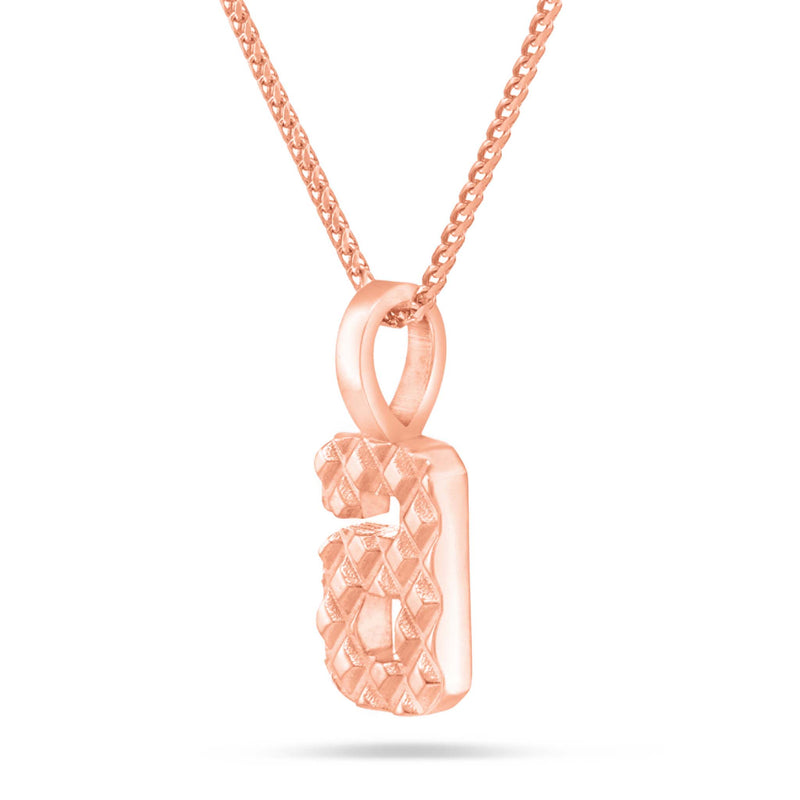 Varsity Number Pendant, Small - Shyne Jewelers 160-00280 Rose Gold 0 Shyne Jewelers