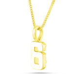 Varsity Number Pendant, Small - Shyne Jewelers 160-00280 Yellow Gold 0 Shyne Jewelers