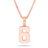 Varsity Number Pendant, Small - Shyne Jewelers 160-00280 Rose Gold 0 Shyne Jewelers