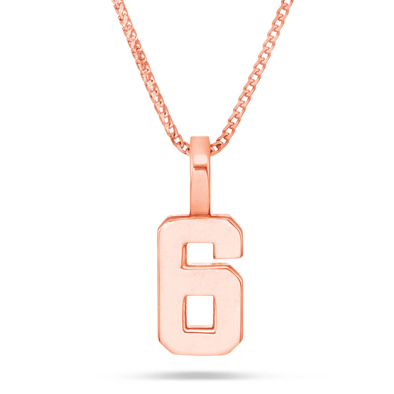 Varsity Number Pendant, Small - Shyne Jewelers 160-00280 Rose Gold 0 Shyne Jewelers