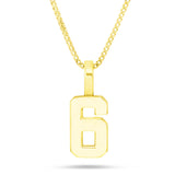 Varsity Number Pendant, Small - Shyne Jewelers 160-00280 Yellow Gold 0 Shyne Jewelers