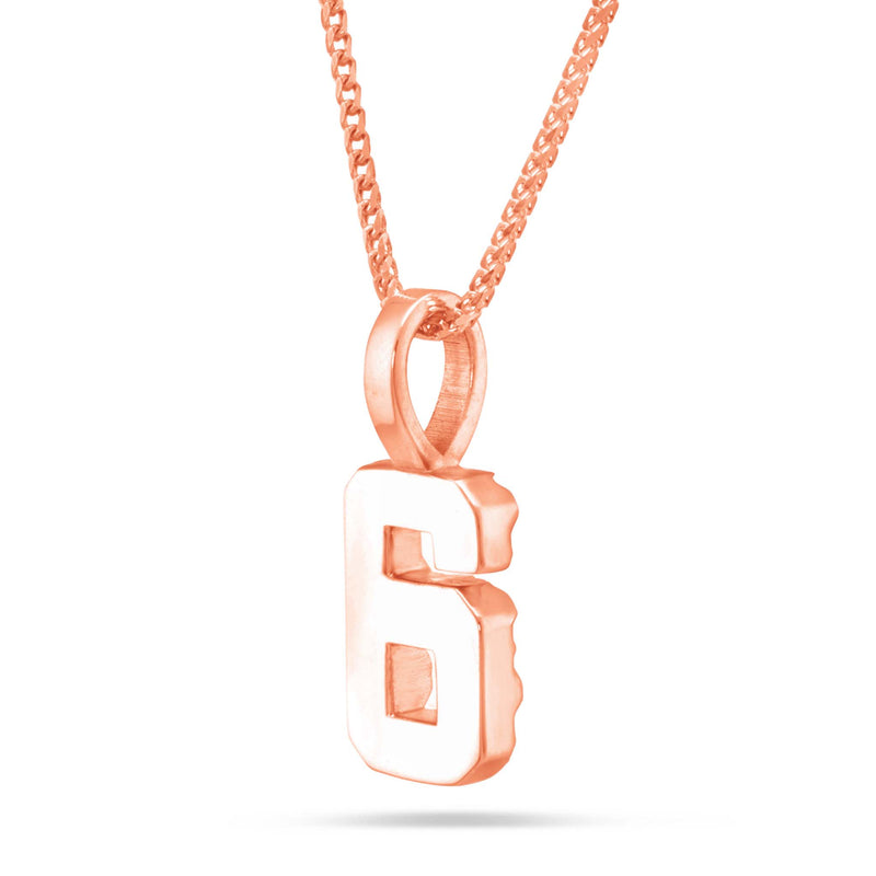 Varsity Number Pendant, Small - Shyne Jewelers 160-00280 Rose Gold 0 Shyne Jewelers