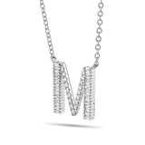 White Gold Baguette Diamond Initial Necklace - Shyne Jewelers 165-00246 Shyne Jewelers