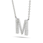 White Gold Baguette Diamond Initial Necklace - Shyne Jewelers 165-00246 Shyne Jewelers