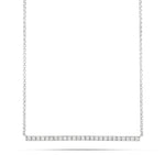 White Gold Diamond Bar Necklace - Shyne Jewelers Shyne Jewelers