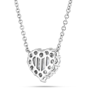White Gold Diamond Heart Cluster Necklace - Shyne Jewelers L1218849 Shyne Jewelers