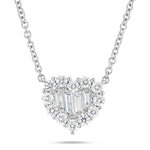 White Gold Diamond Heart Cluster Necklace - Shyne Jewelers L1218849 Shyne Jewelers