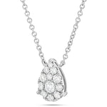 White Gold Diamond Tear Drop Necklace, Large - Shyne Jewelers Shyne Jewelers