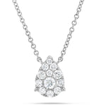 White Gold Diamond Tear Drop Necklace, Large - Shyne Jewelers Shyne Jewelers