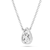 White Gold Diamond Tear Drop Necklace, Small - Shyne Jewelers Shyne Jewelers