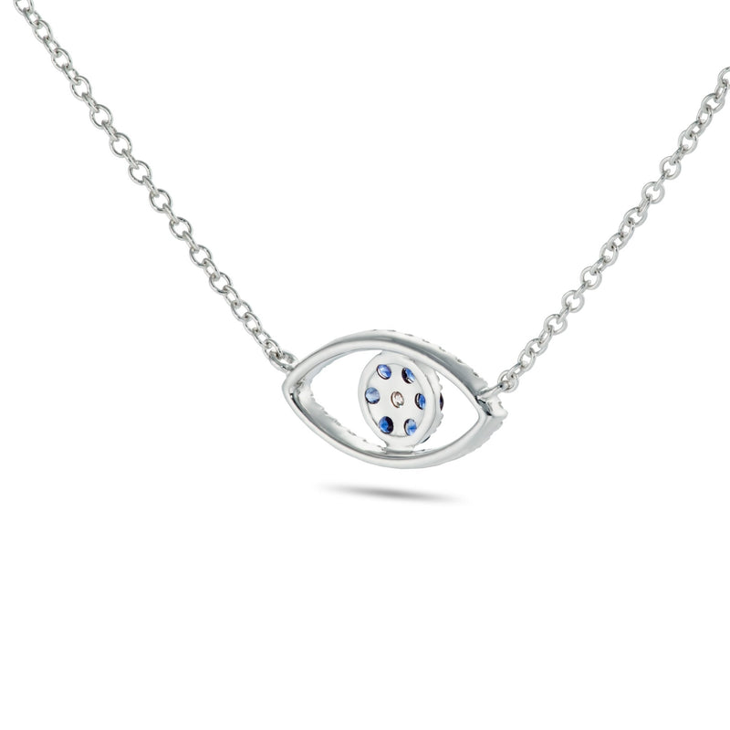 White Gold Evil Eye Diamond Necklace - Shyne Jewelers 165-00258 Shyne Jewelers