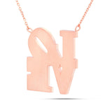 White Philadelphia LOVE Enamel Necklace - Shyne Jewelers Shyne Jewelers