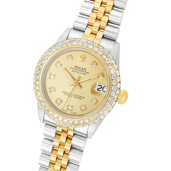 Women's Rolex DateJust 31mm with Diamond bezel - Shyne Jewelers Rolex