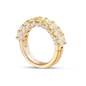 Yellow Diamond Half Eternity Wedding Band - Shyne Jewelers YDYGEMR_2 Shyne Jewelers