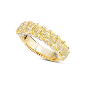 Yellow Diamond Half Eternity Wedding Band - Shyne Jewelers YDYGEMR_2 Shyne Jewelers