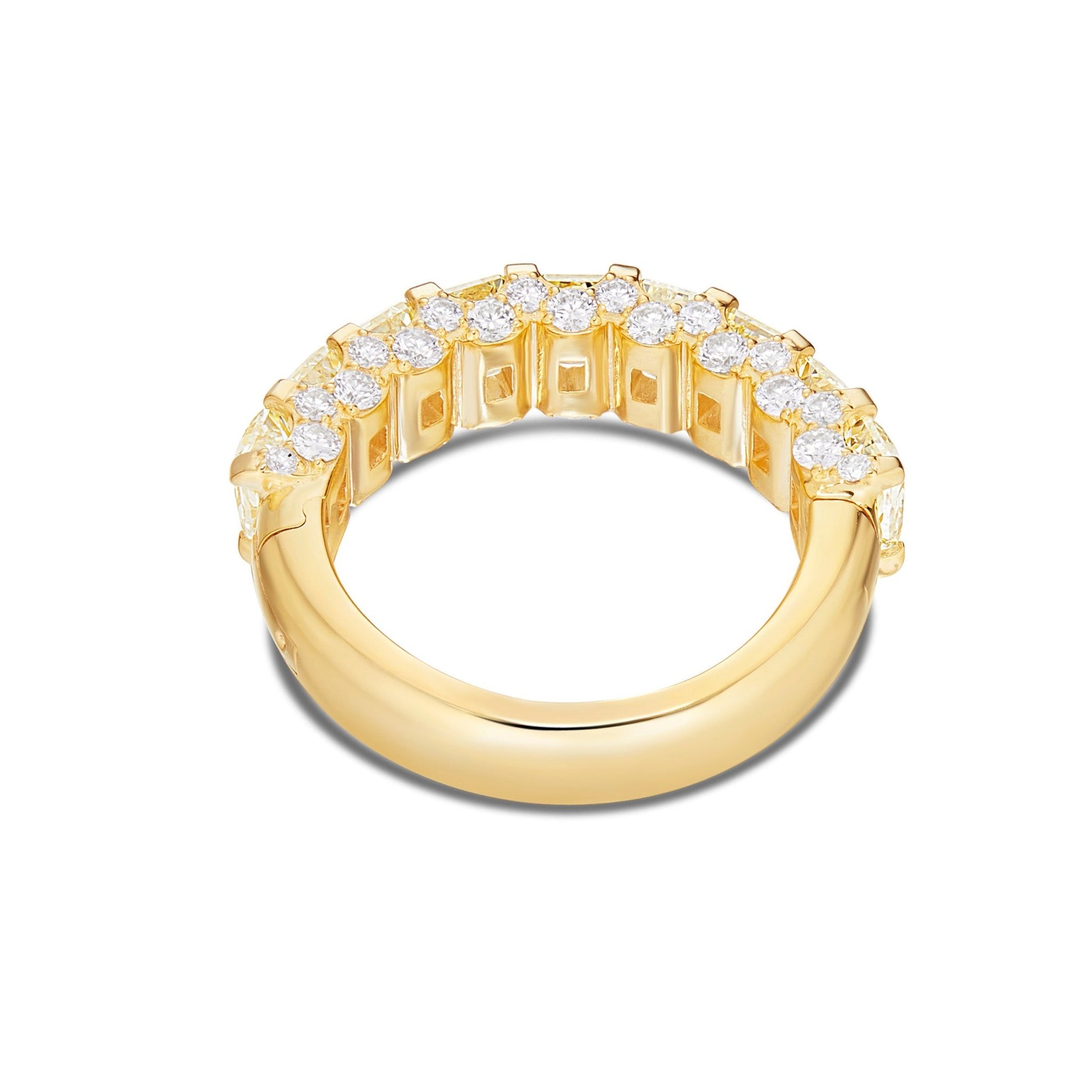 Yellow Diamond Half Eternity Wedding Band - Shyne Jewelers YDYGEMR_2 Shyne Jewelers