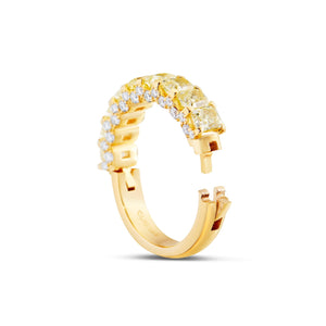 Yellow Diamond Half Eternity Wedding Band - Shyne Jewelers YDYGEMR_2 Shyne Jewelers