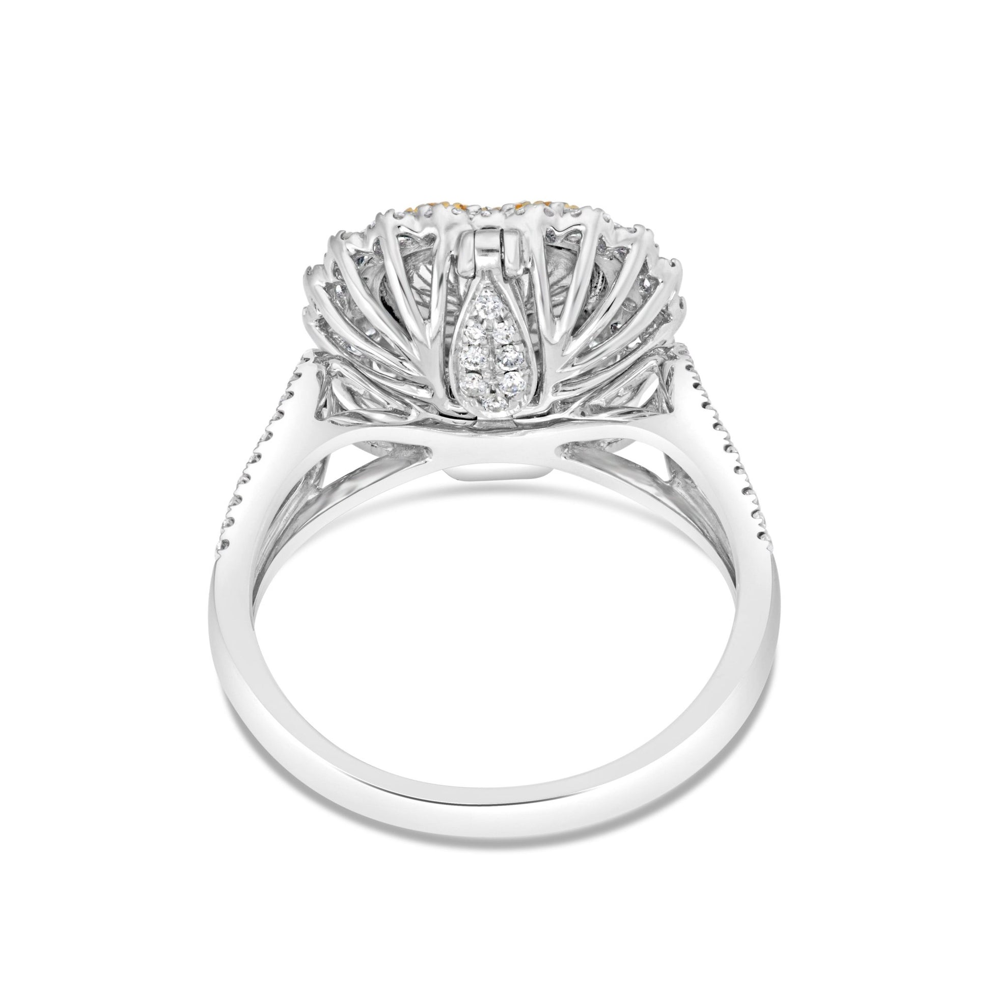 Yellow Diamond Heart Halo Engagement Ring - Shyne Jewelers 4 Shyne Jewelers