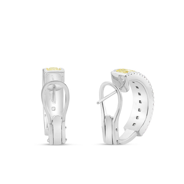 Yellow Diamond Huggy Earrings - Shyne Jewelers Shyne Jewelers